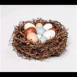 New Threshold Easter Table Decor ~ Nest with Eggs ~ farmhouse rustic decor